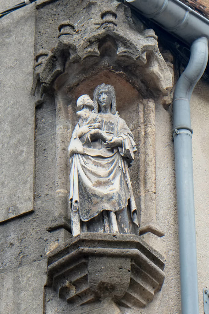 Madonna and Child sculptured in stone